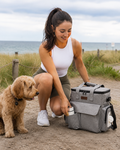 6-Piece Premium Dog Travel Kit — Bag, Bowls, Pouches & Mat